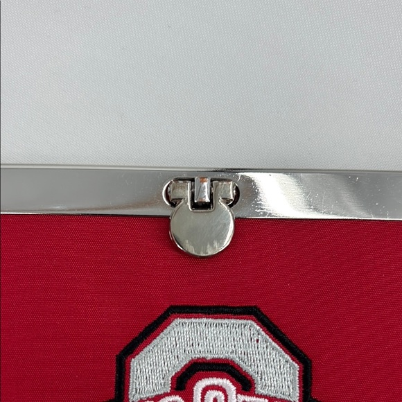 Ohio State Buckeye Football Red Clutch with Chain Strap - Picture 8 of 9